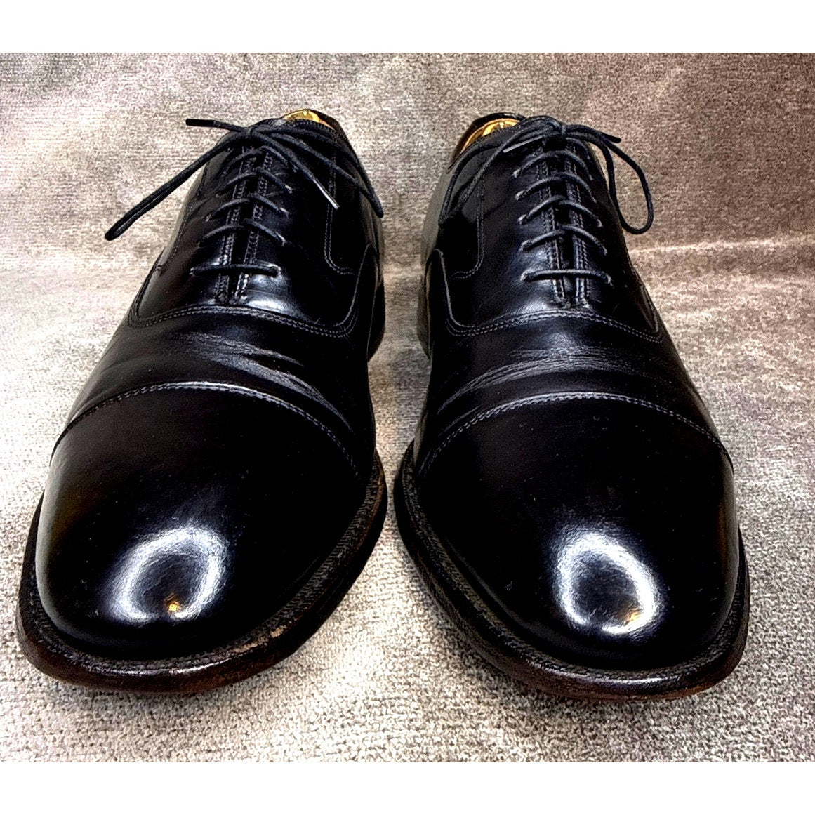 Johnston & Murphy Melton Optima Cap Toe Oxford Black 12 B Goodyear