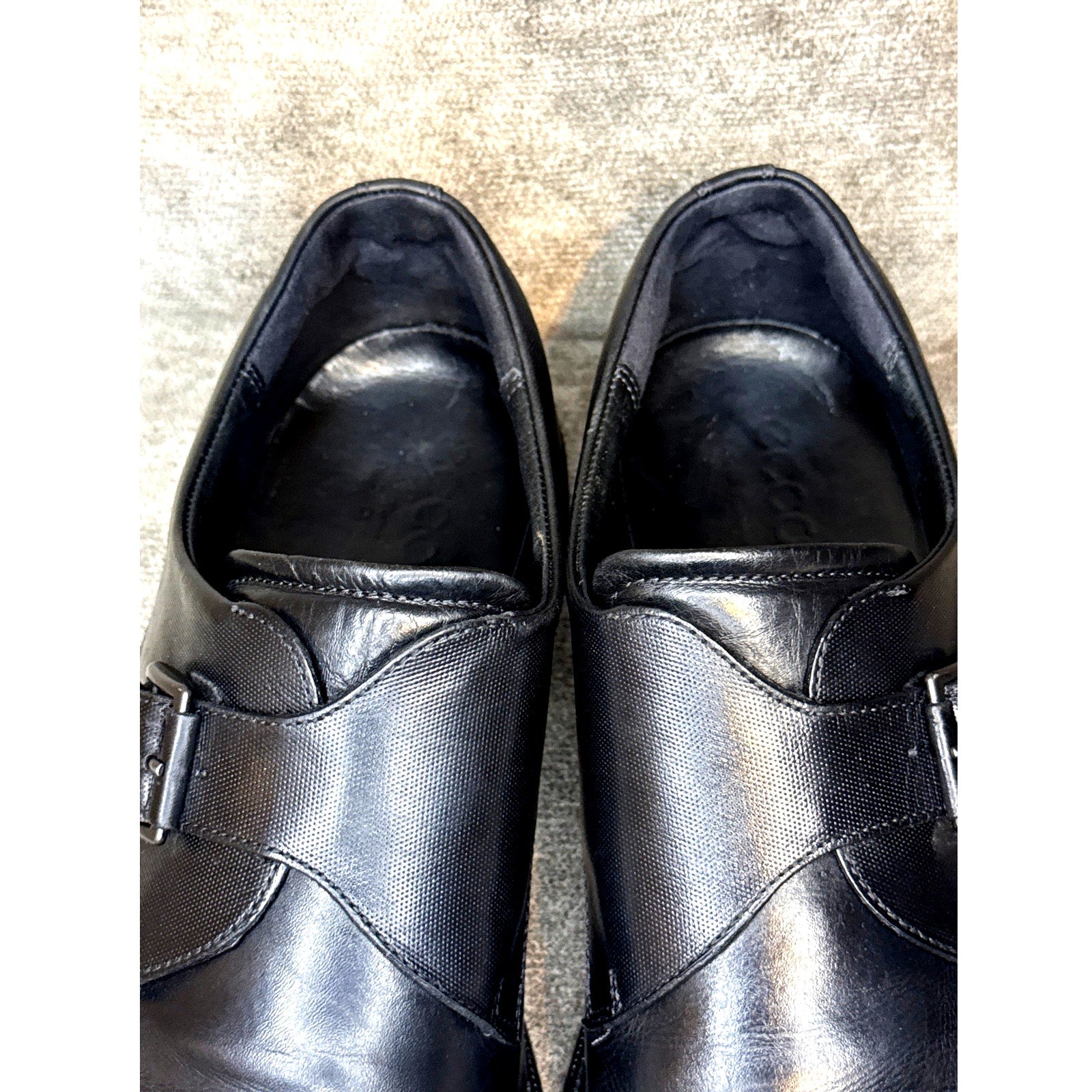 Ecco Monk Strap Black Leather Loafers Men’s 13 US 47 EU