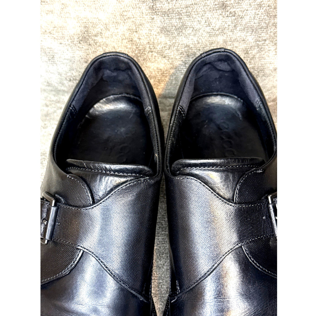 Ecco Monk Strap Black Leather Loafers Men’s 13 US 47 EU
