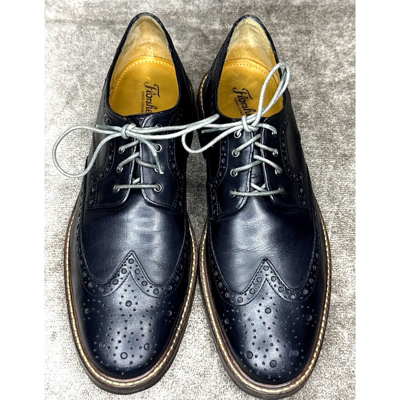 Florsheim Derby Wingtip Brogues Black Leather 11D Men’s Dress Shoes