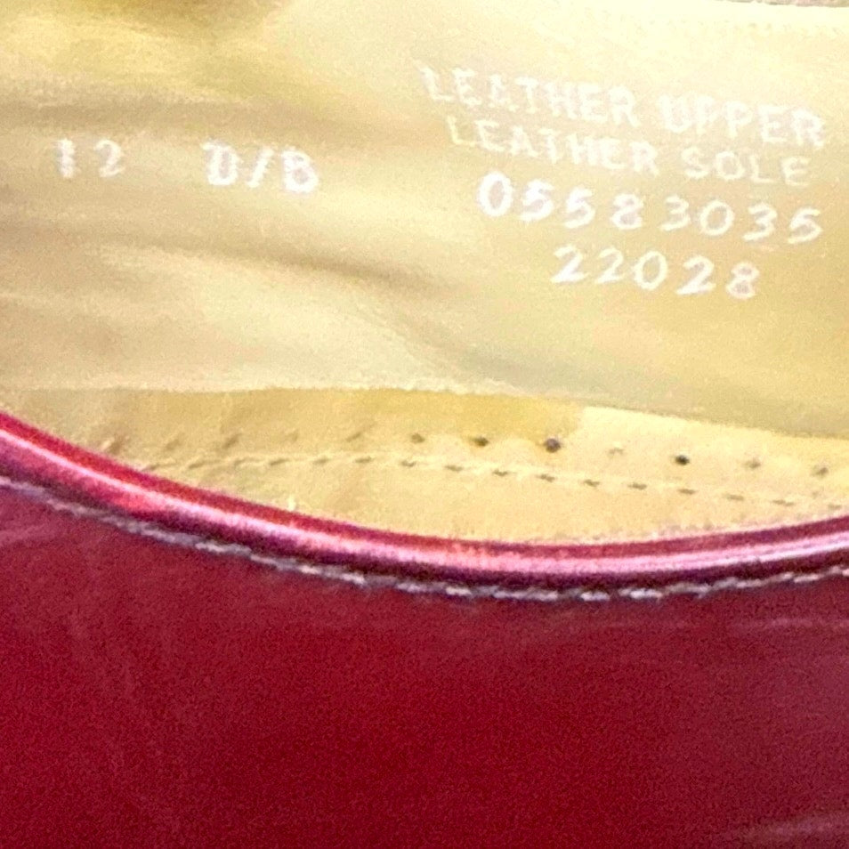 Bostonian Made in USA Burgundy Brogue Oxford 12 D/B Leather Sole