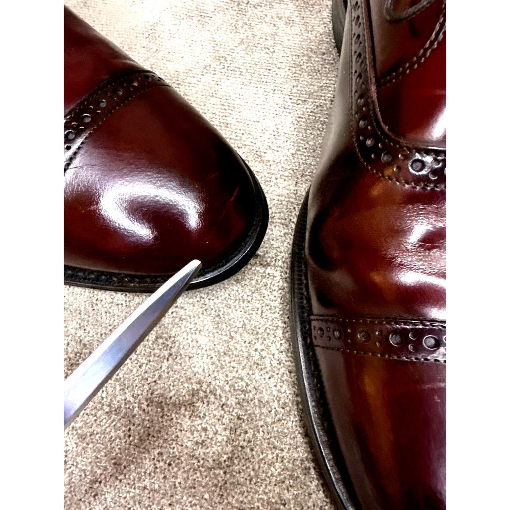 Bostonian Made in USA Burgundy Brogue Oxford 12 D/B Leather Sole