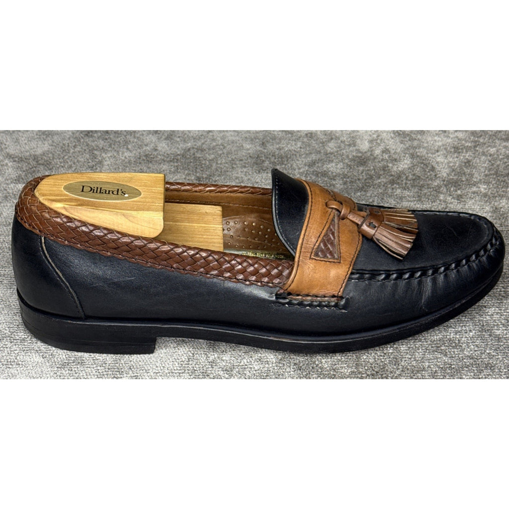 Allen Edmonds Maxfield Tassel Loafer Black / Tan 10.5B Leather