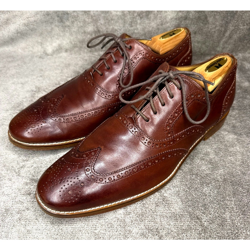 Cole Haan Wingtip Oxford Full Brogue Brown Leather Men’s 11M