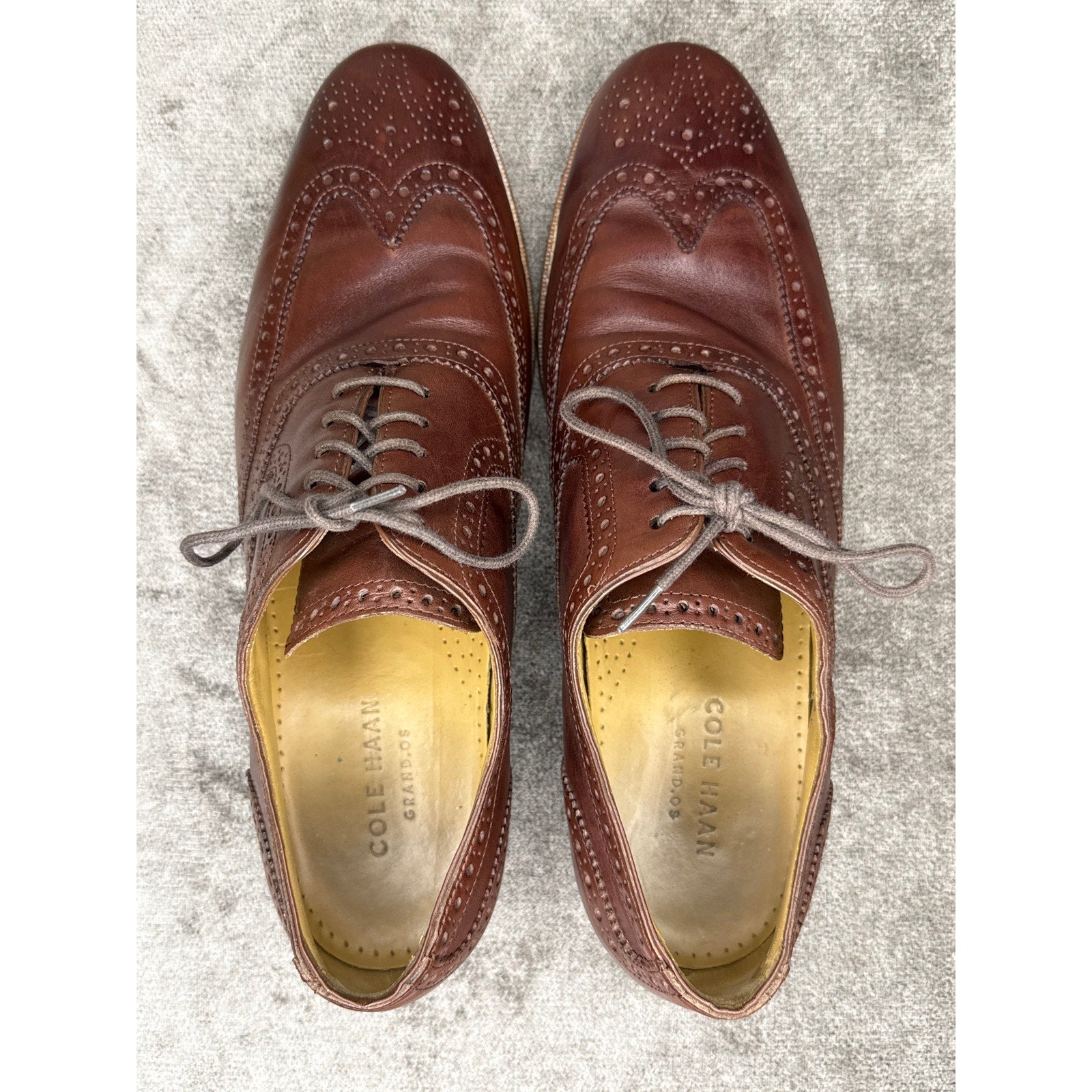 Cole Haan Wingtip Oxford Full Brogue Brown Leather Men’s 11M