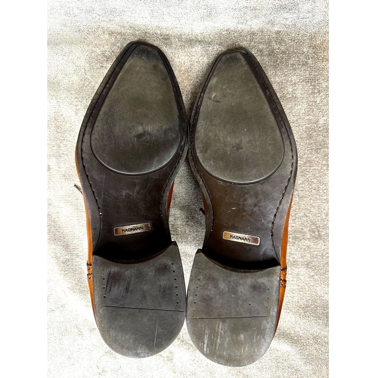 Magnanni 12070 Brown Cap Toe Derby Calf Leather 12M Rubber Sole Spain