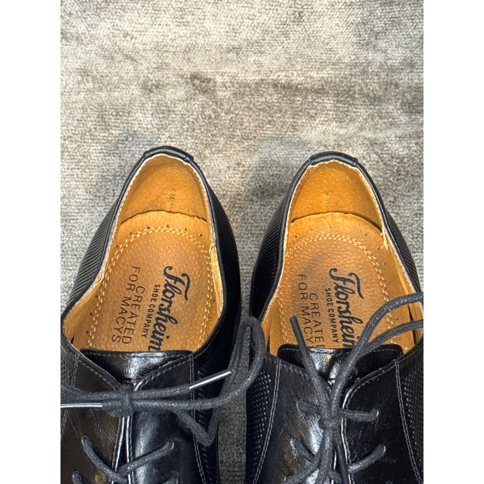 Florsheim Black Cap Toe Derby Leather Dress Shoes 10.5D