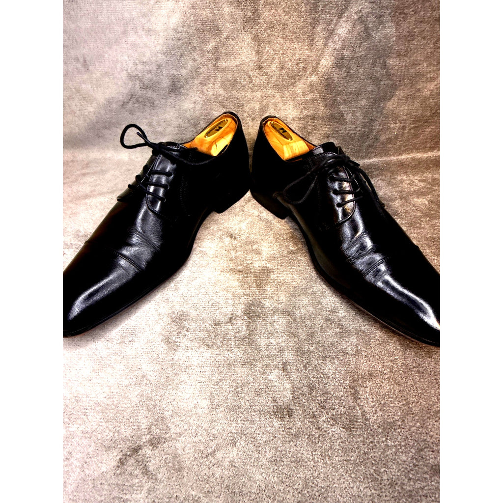 Florsheim Black Cap Toe Derby Leather Dress Shoes 10.5D