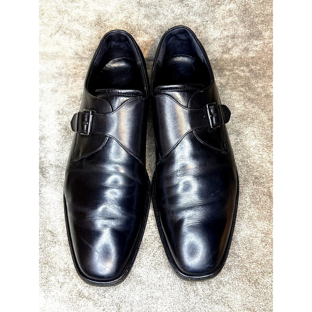 Ecco Monk Strap Black Leather Loafers Men’s 13 US 47 EU