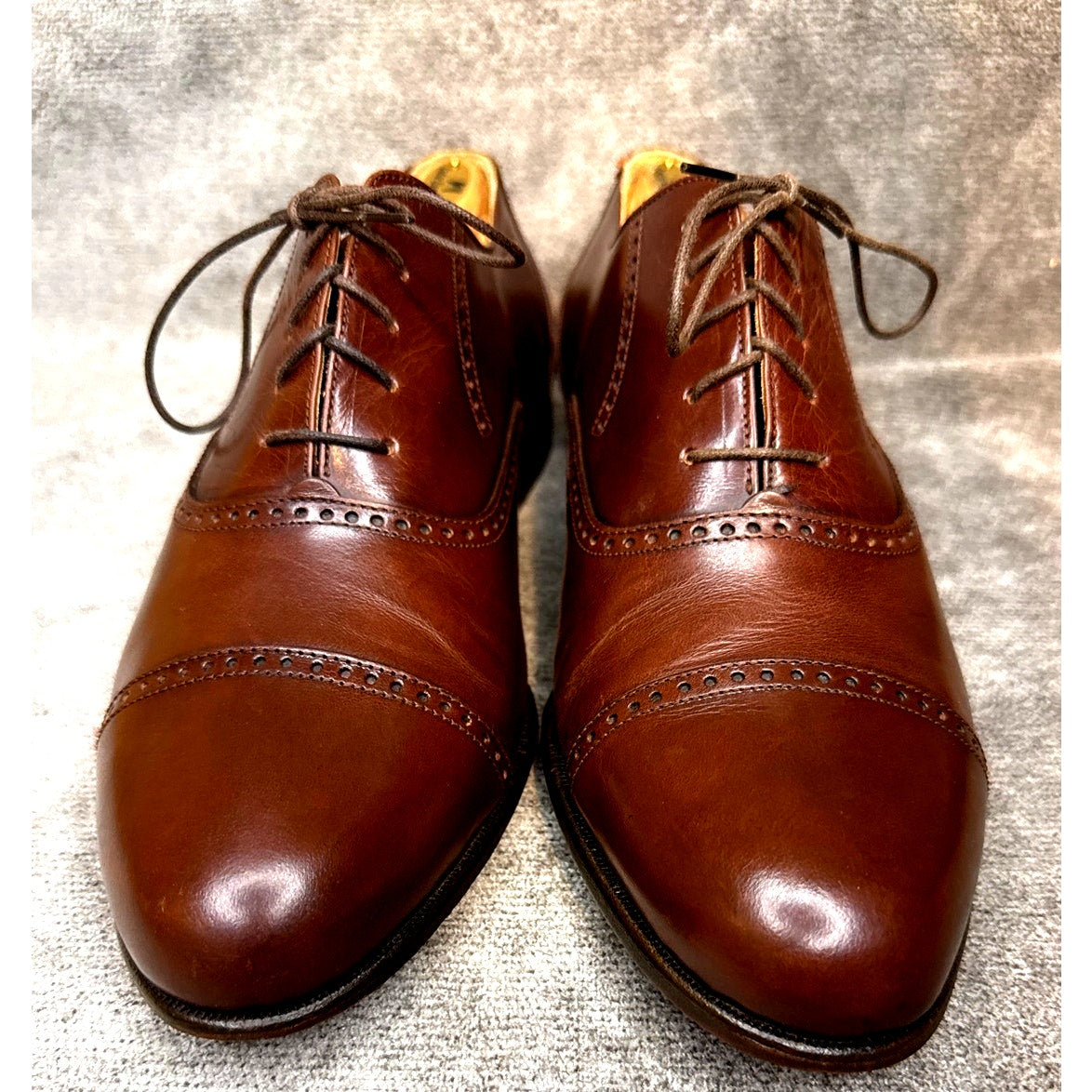 Bostonian Florentine Oxford Cap Toe Brown Leather 11.5M Italy