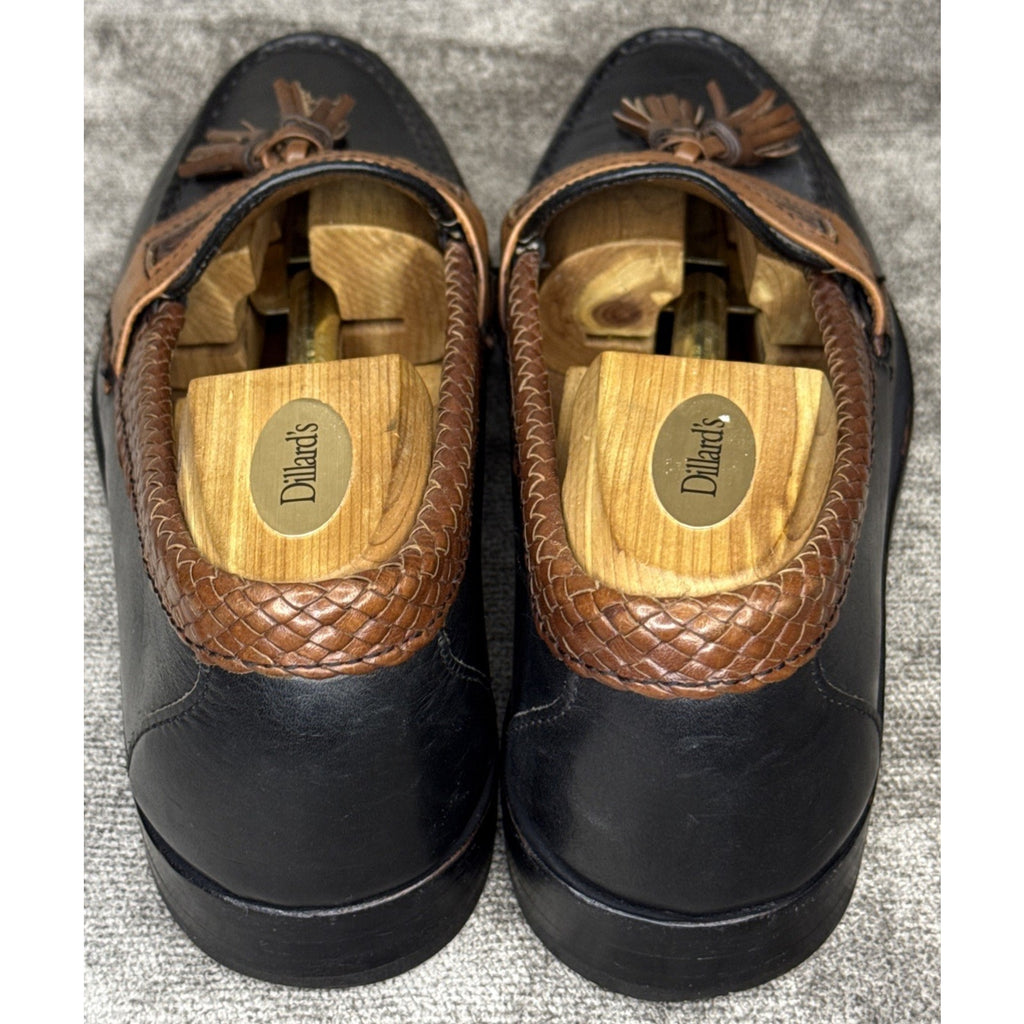 Allen Edmonds Maxfield Tassel Loafer Black / Tan 10.5B Leather