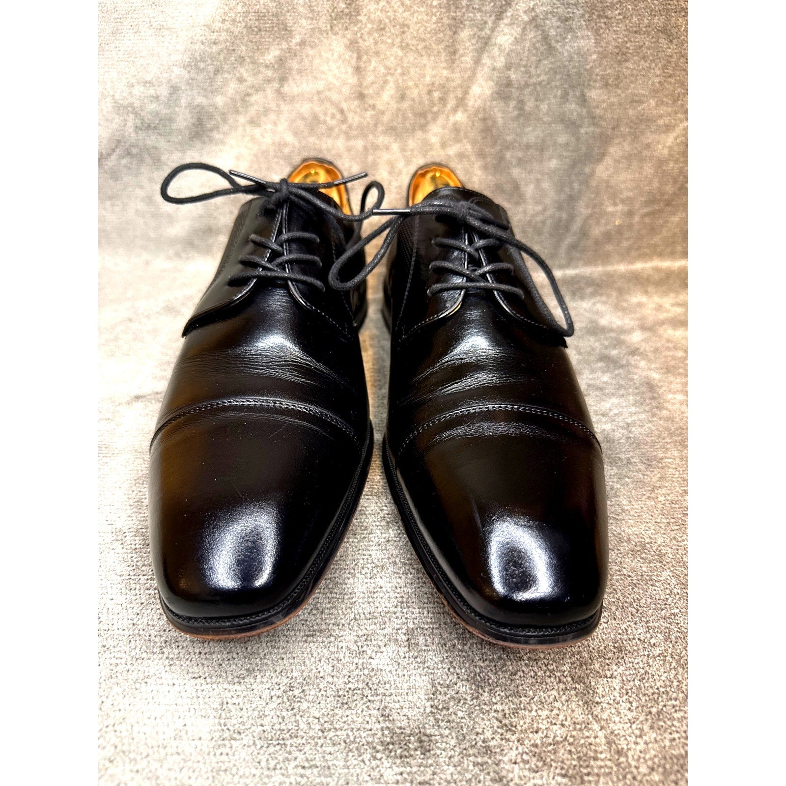 Florsheim Black Cap Toe Derby Leather Dress Shoes 10.5D