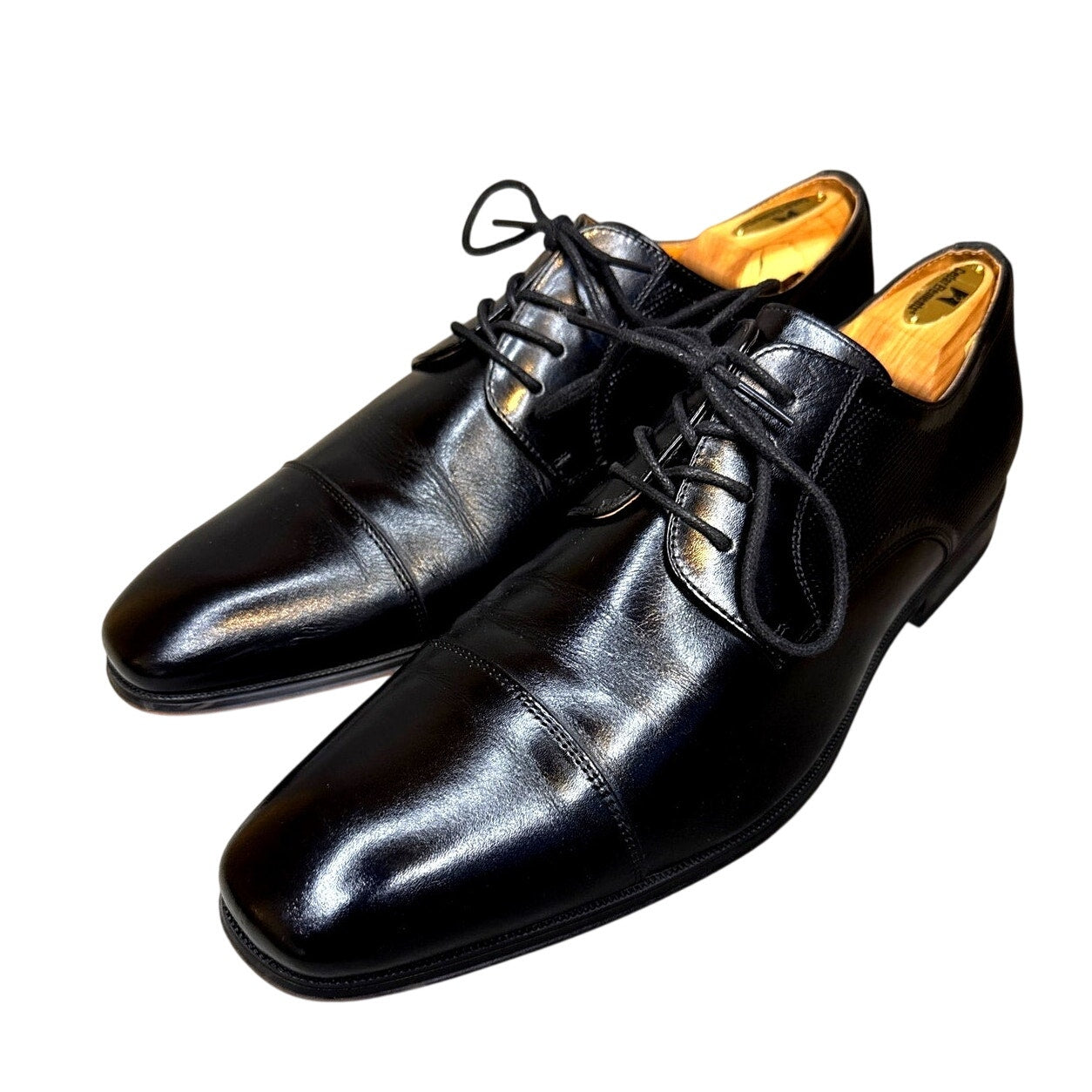 Florsheim Black Cap Toe Derby Leather Dress Shoes 10.5D