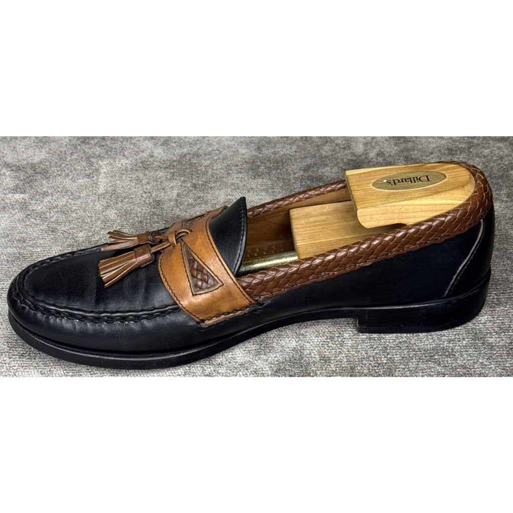 Allen Edmonds Maxfield Tassel Loafer Black / Tan 10.5B Leather