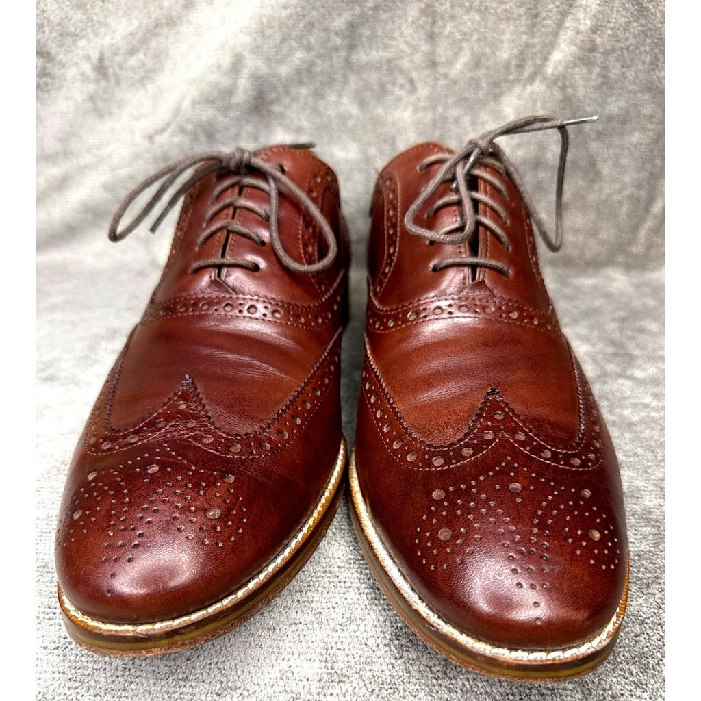 Cole Haan Wingtip Oxford Full Brogue Brown Leather Men’s 11M