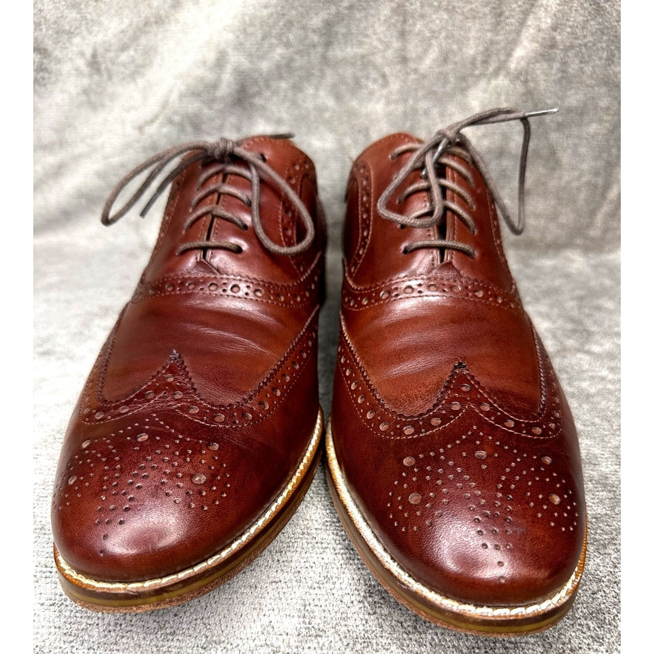 Cole Haan Wingtip Oxford Full Brogue Brown Leather Men’s 11M