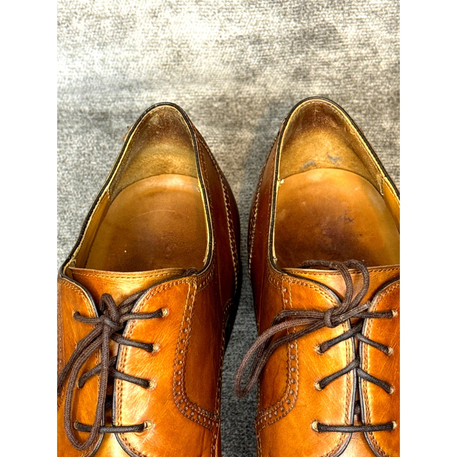 Magnanni 12070 Brown Cap Toe Derby Calf Leather 12M Rubber Sole Spain