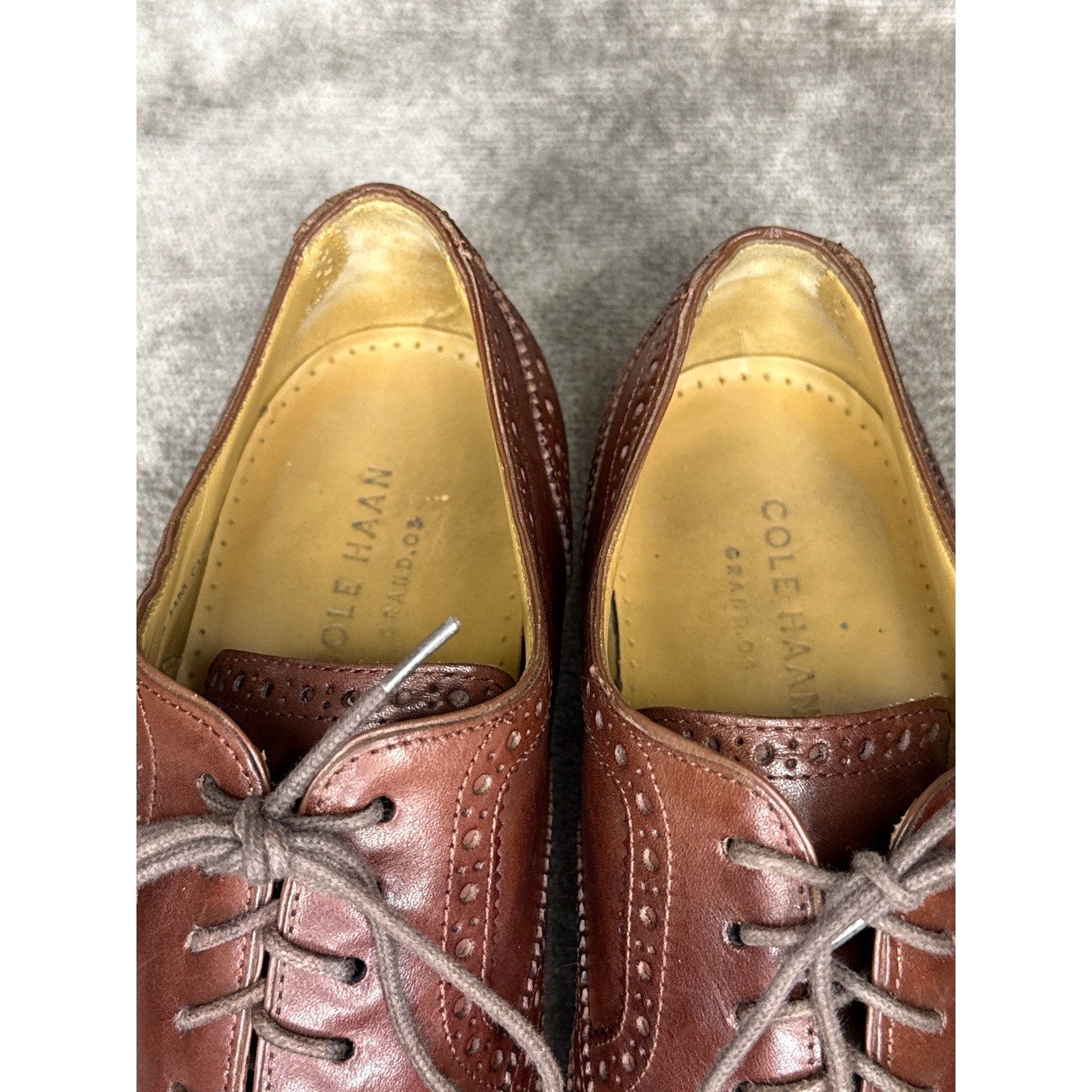 Cole Haan Wingtip Oxford Full Brogue Brown Leather Men’s 11M