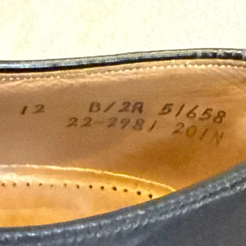 Johnston & Murphy Melton Optima Cap Toe Oxford Black 12 B Goodyear