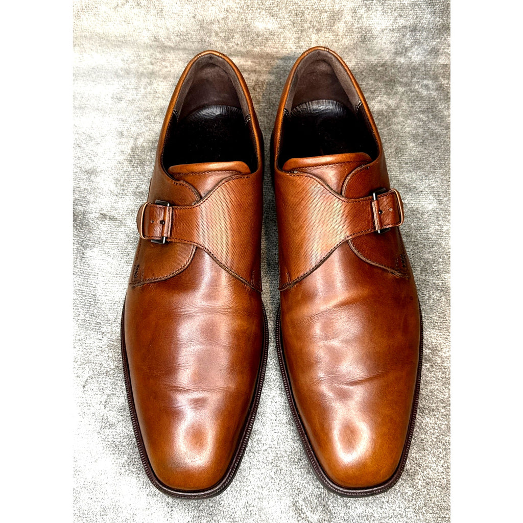 Ecco Monk Strap Brown Leather Loafers Men’s 13 US