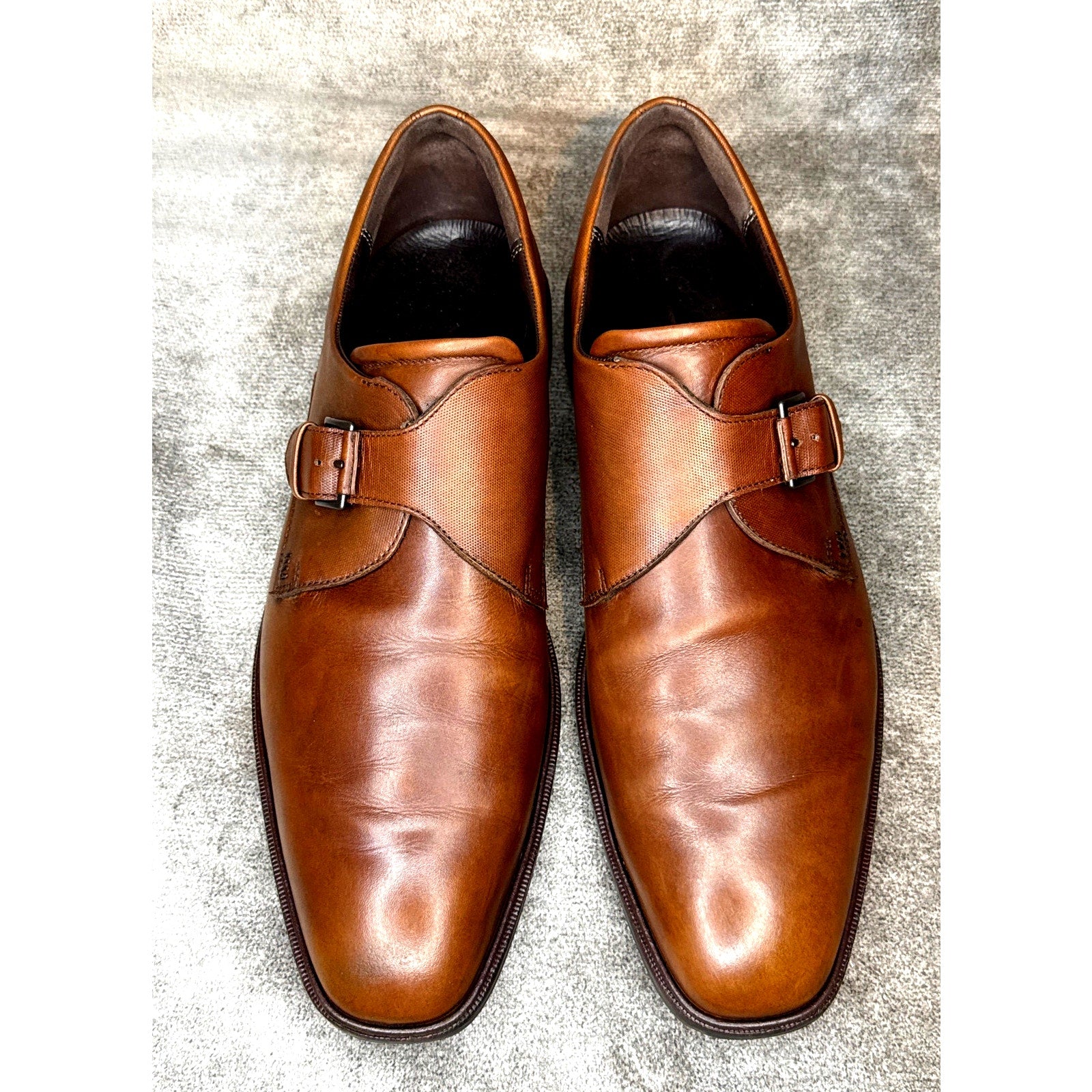 Ecco Monk Strap Brown Leather Loafers Men’s 13 US