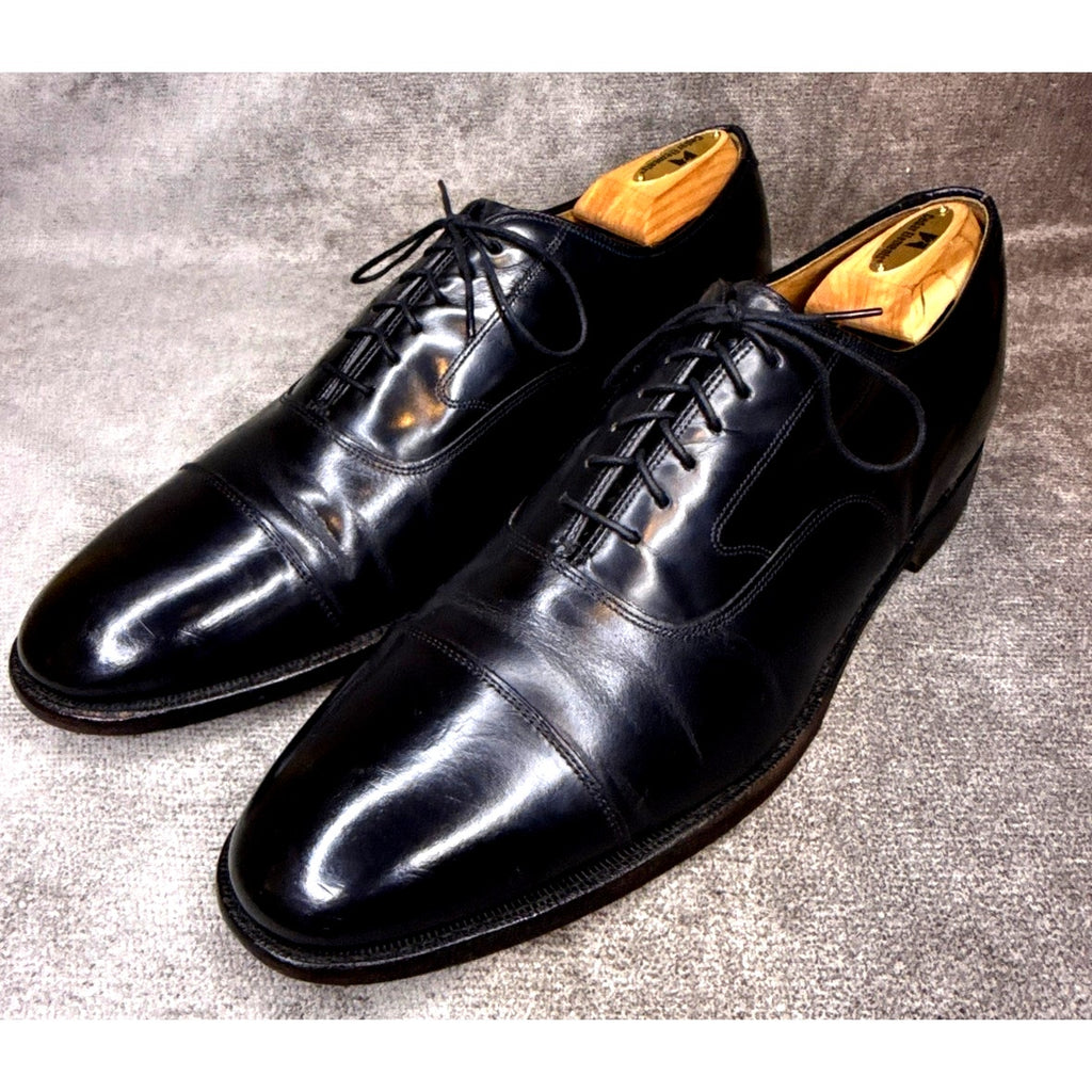 Johnston & Murphy Melton Optima Cap Toe Oxford Black 12 B Goodyear
